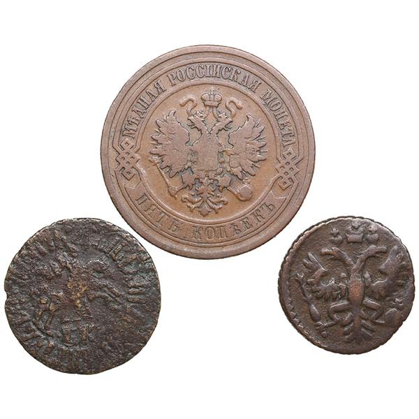 Small group of Russian coins (3) ... 
