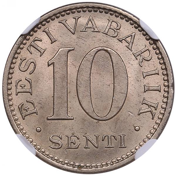 Estonia 10 Senti 1931 - NGC MS 64 ... 