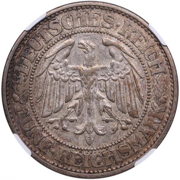 Germany 5 Reichsmark 1931 - NGC AU ... 