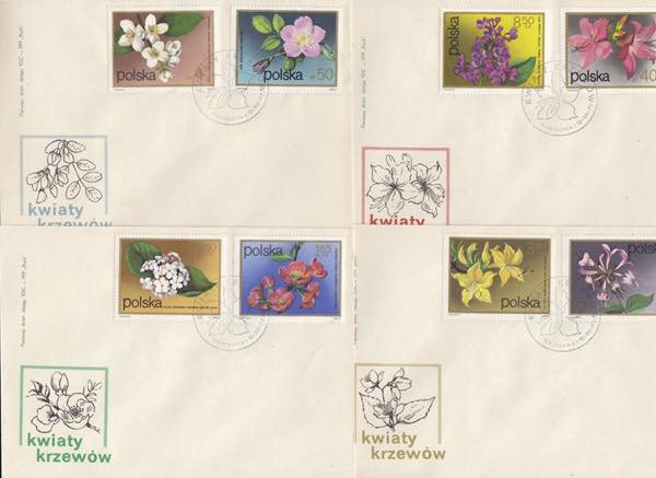 Poland, Envelopes - Flowers (20) ... 