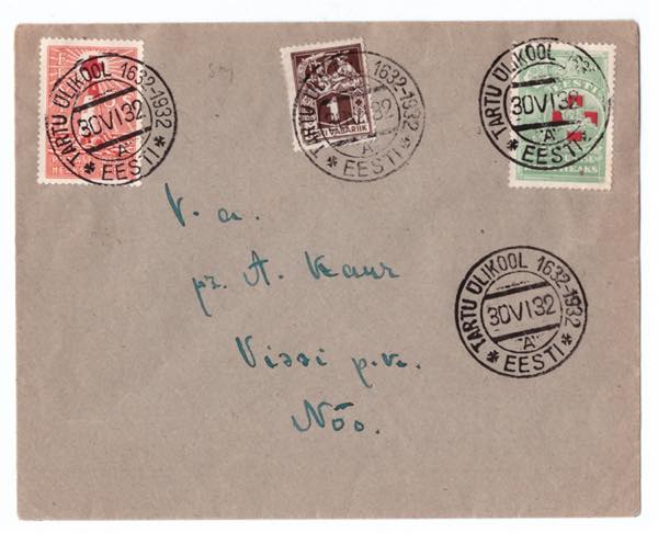 ESTONIA Envelope 1932 - Special ... 