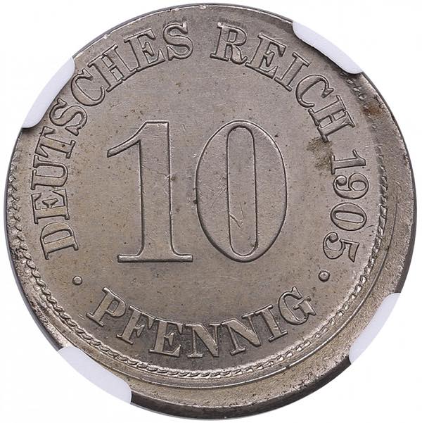 Germany 10 Pfennig 1905 A - NGC ... 