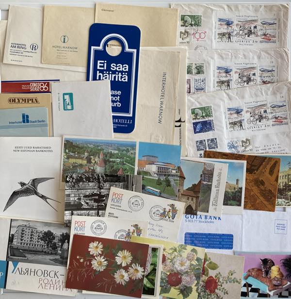 Group of Stamps, postcards, ... 