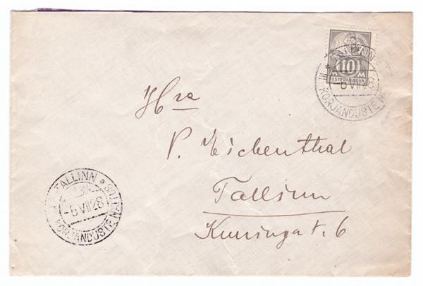 ESTONIA envelope 1928 - Special ... 