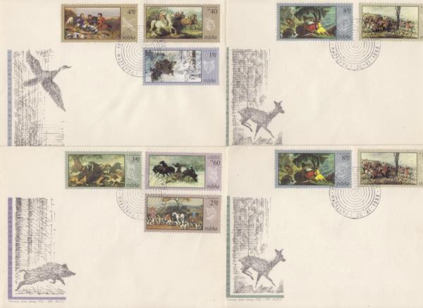 Poland, Envelopes - Hunting (6) ... 