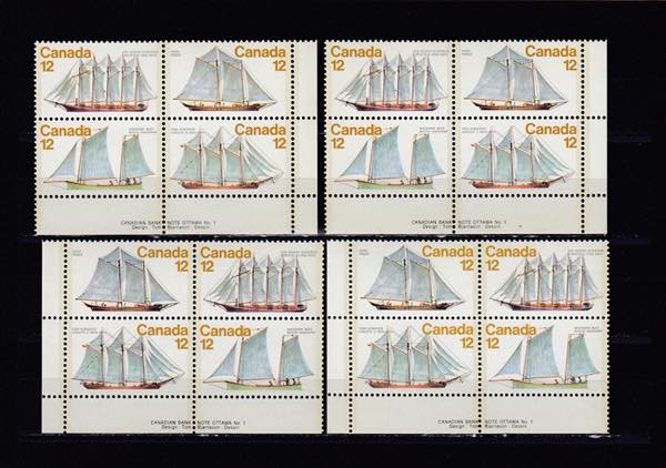 Group of stamps: Canada 4- Blocks ... 