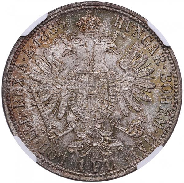 Austria 1 Florin 1885 - NGC MS 66 ... 