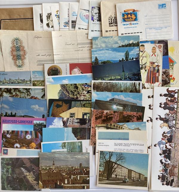 Group of Stamps, postcards, ... 