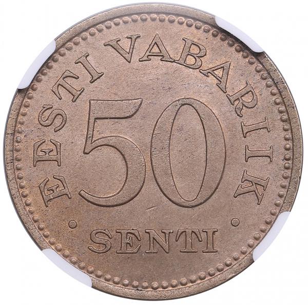 Estonia 50 Senti 1936 - NGC MS 63 ... 