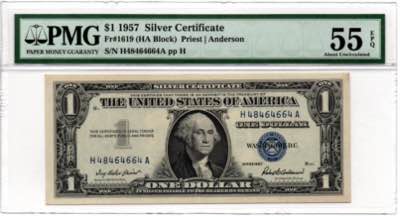 USA 1 dollar 1957 PMG 55 EPQ
Fr# ... 