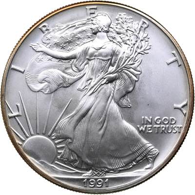 USA 1 dollar 1991
31.33 g. UNC/UNC