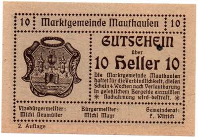 Austria 10 heller 1918
Mauthaufen. ... 