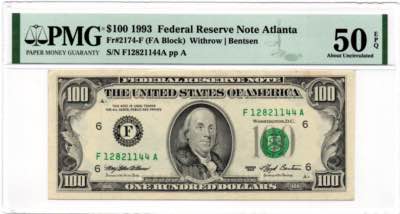USA 100 dollars 1993 PMG 50 ... 