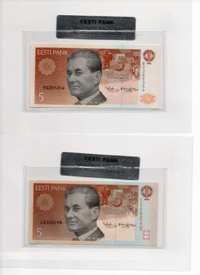 Estonia 5, 10 krooni 1992-1994 ... 