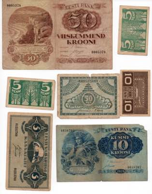 Estonia lot of paper money (7)
F-VF