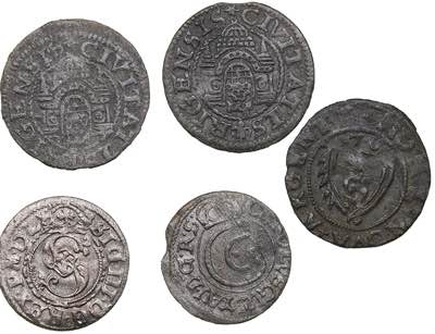 Livonian coins (5)
Riga, Courland.