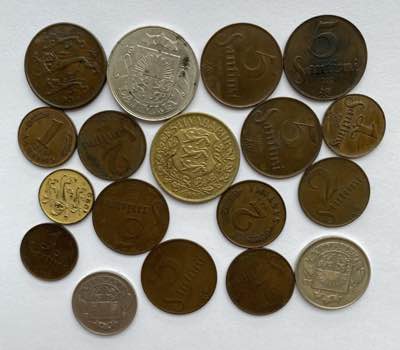 Estonia, Latvia lot of coins ... 