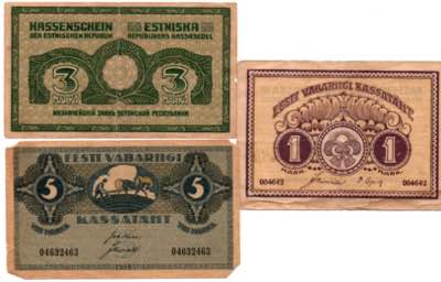 Estonia lot of paper money (3)
F-VF