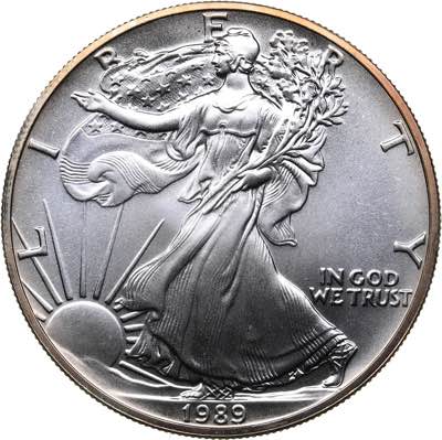 USA 1 dollar 1989
31.23 g. UNC/UNC