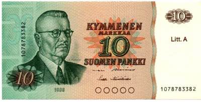 Soome 10 markkaa 1980
Replacement.