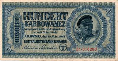 Ukraine 100 karbowanez 1942
XF+