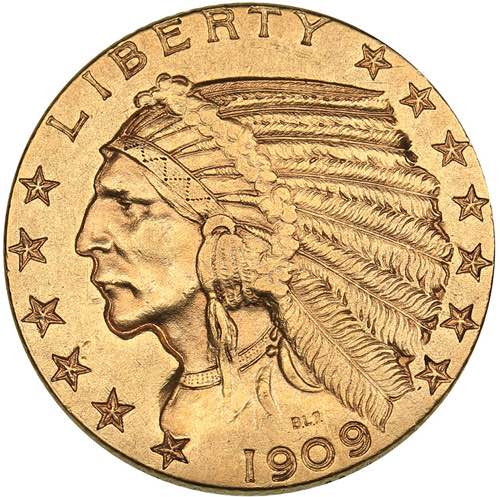 USA 5 dollars 1909
8.36 g. XF/XF