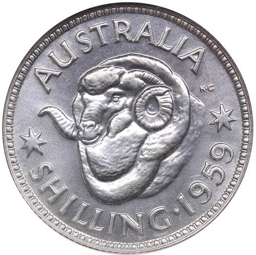 Australia 1 schilling 1959 - NGC ... 