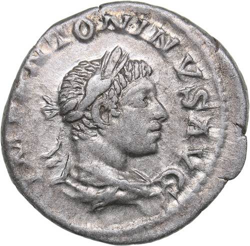 Roman Empire AR Denarius 219 - ... 