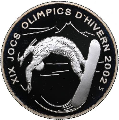 Andorra 10 dinar 2002 - Olympics ... 