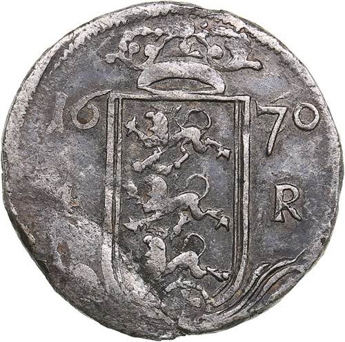 Reval 4 öre 1670 - Karl XI ... 