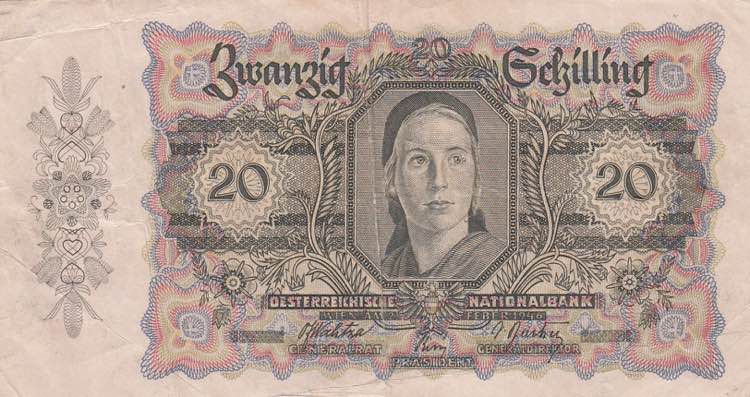 Austria 20 shillings 1946
VF Pick ... 