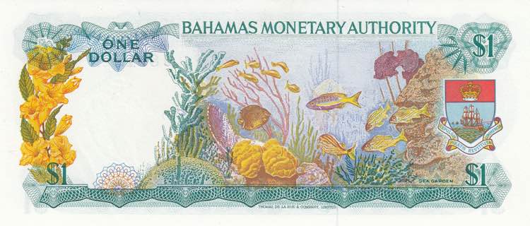 Bahamas 1 dollar 1968
Pick# 27. UNC