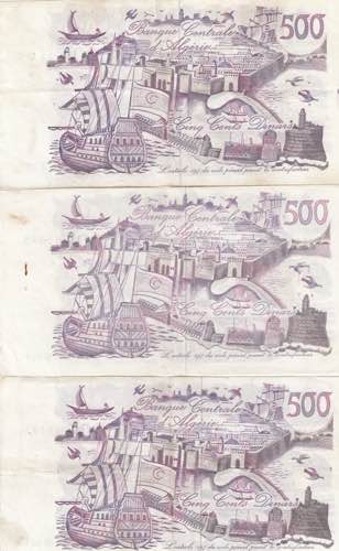 Algeria 500 dinars 1970 (3 pcs)
VF ... 
