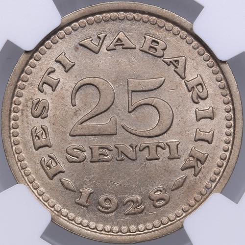 Estonia 25 senti 1928 - NGC MS ... 