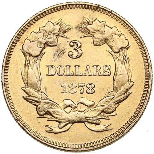 USA 3 dollars 1878
4.98g. AU/XF KM ... 