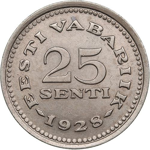 Estonia 25 senti 1928
8.37g. AU/AU ... 
