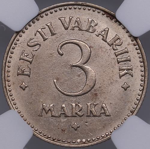 Estonia 3 marka 1925 - NGC MS ... 