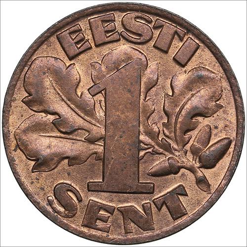 Estonia 1 sent 1929
1.89g. UNC/UNC ... 