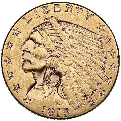 USA 2 1/2 dollars 1915
4.19 g. ... 