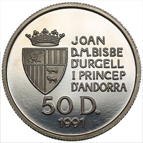 Andorra 50 dinar 1991 - ... 