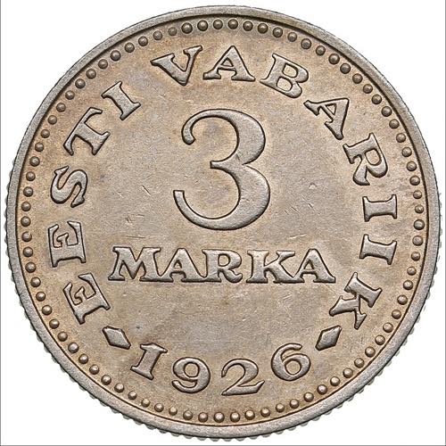 Estonia 3 marka 1926
3.51g. AU/AU ... 