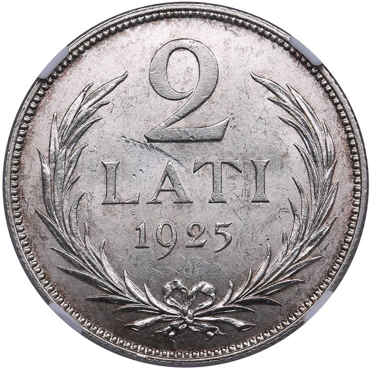 Latvia 2 lati 1925 - NGC MS ... 