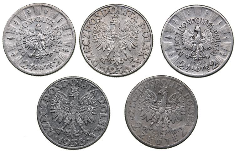 Poland 2 zlote 1933, 1934, 1936 ... 
