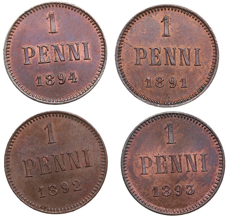Russia, Finland 1 penni 1891, ... 