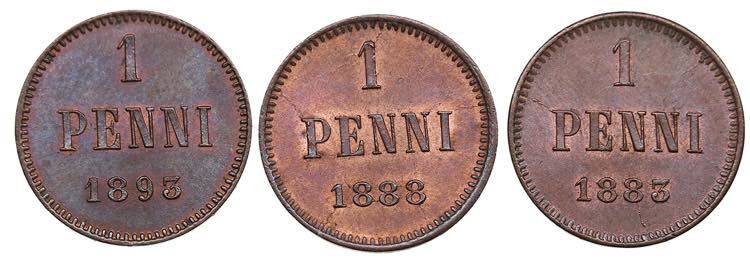 Russia, Finland 1 penni 1883, ... 