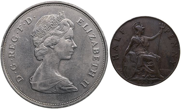 Great Britain 1/2 penny 1923 & ... 