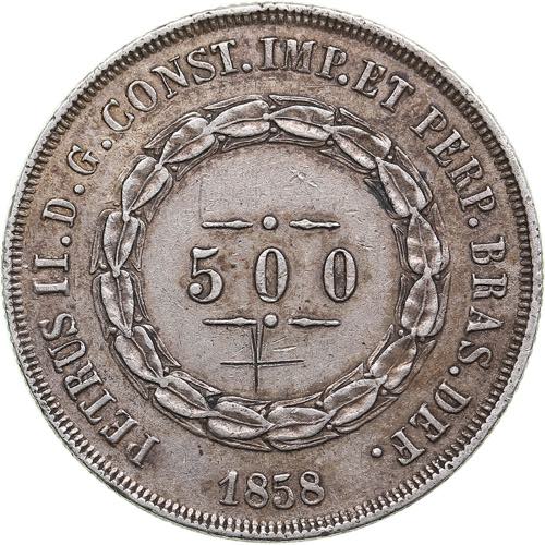 Brazil 500 reis 18586.39g. XF/XF