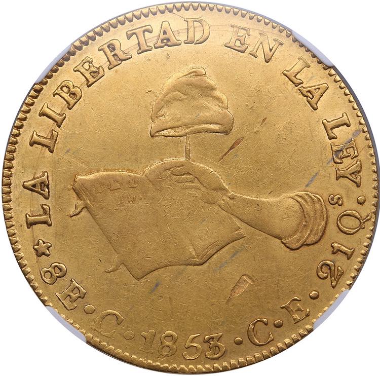 Mexico 8 escudos 1853 / 1C CE - ... 