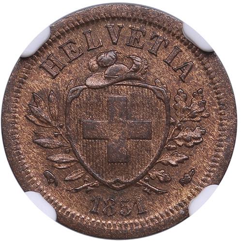 Switzerland 1 Rappen 1851 A - NGC ... 