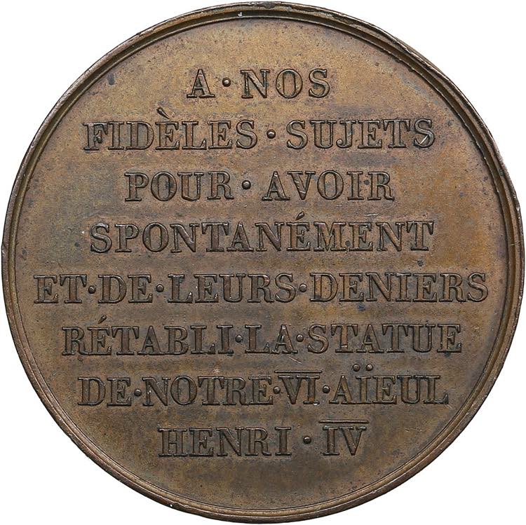 France medal Restauration of Henri ... 
